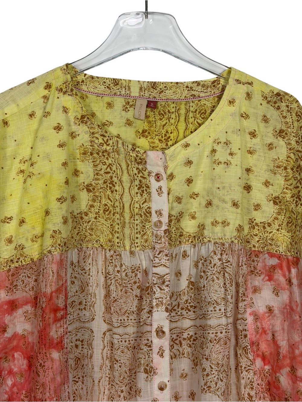 Anthropologie Pilcro The Tavi Button Front 100% Cotton Blouse Top Size XL - Picture 3 of 9